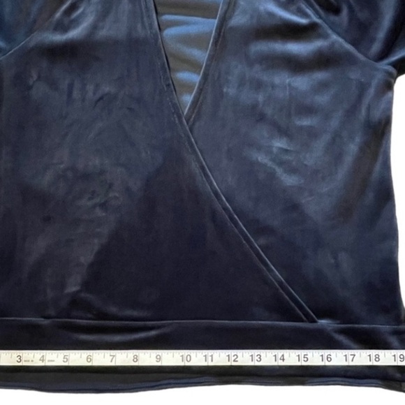 Anthropologie Saturday Sunday Velvet Velour Party Faux Wrap Hoodie Pullover S - Picture 14 of 15